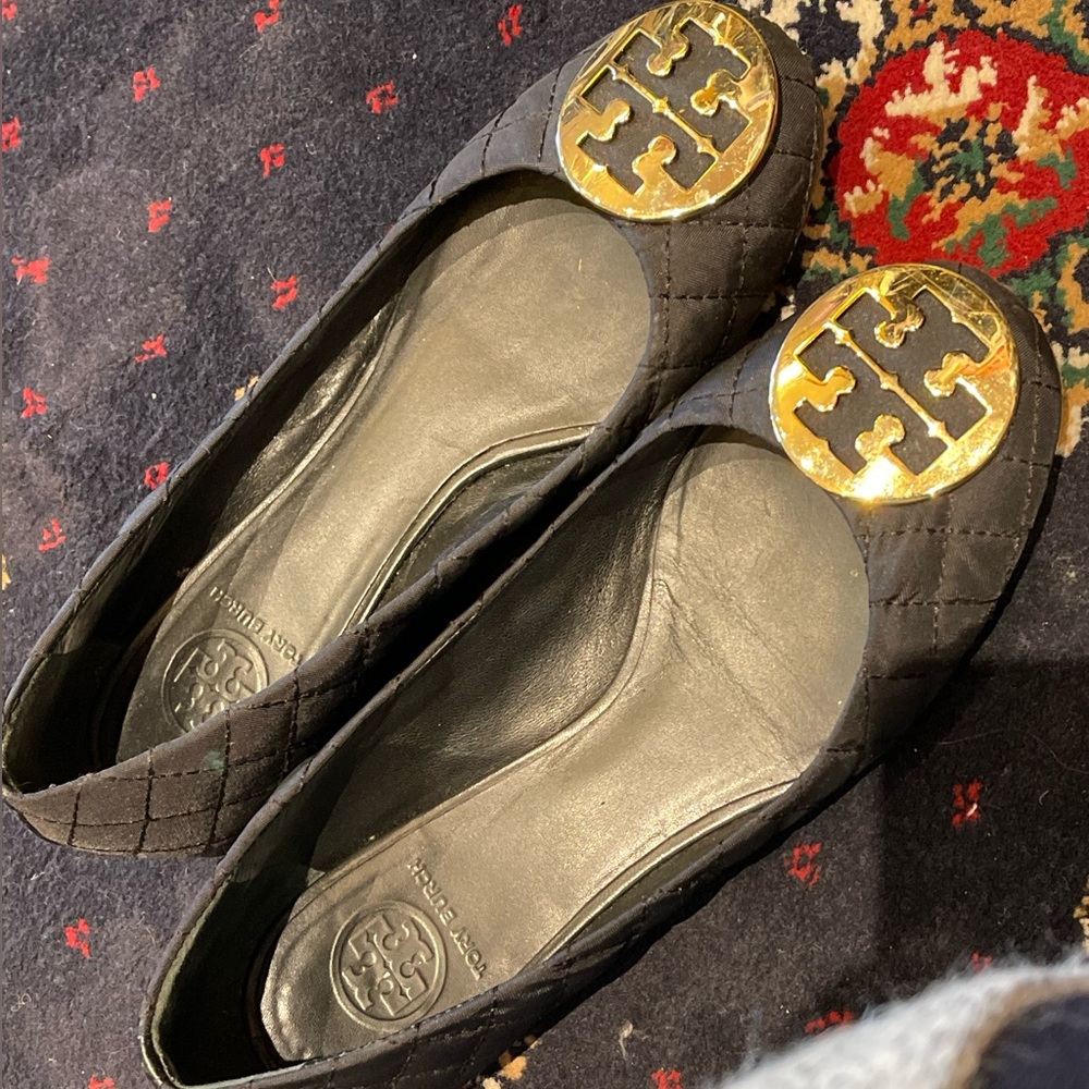 Tory Burch Navy Blue Flats